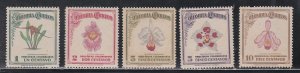 Colombia # 546 / 551, Orchids, Incomplete, Stained Backs, 1/4 Cat.