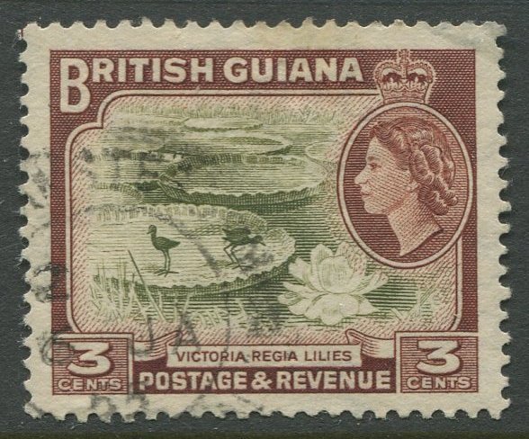 STAMP STATION PERTH British Guiana #255 QEII Definitive Issue Used CV$0.25