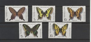 Russia 1987 Butterflys set of 5 sg.5726-30  MNH