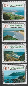 NEW ZEALAND 1977 SEASCAPES AND BEACH SCENES Set Sc 626-629 MNH