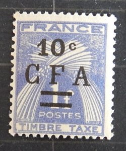 France 1946-1953 Wheat Sheaves overprint 10c/ 1f CFA (1763-T)