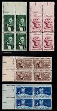 SCOTT # 1113-1116 LINCOLN SET PLATE BLOCK GEM MINT NEVER HINGED STUNNING !!