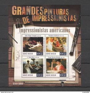 2015 Guinea-Bissau Art Americans Impressionists Kb ** Stamps St959