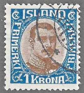 Iceland (1920) - Scott # 126,    Used