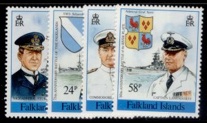 FALKLAND ISLANDS QEII SG583-596, 1989 Battle of Falkland Islands set, NH MINT.