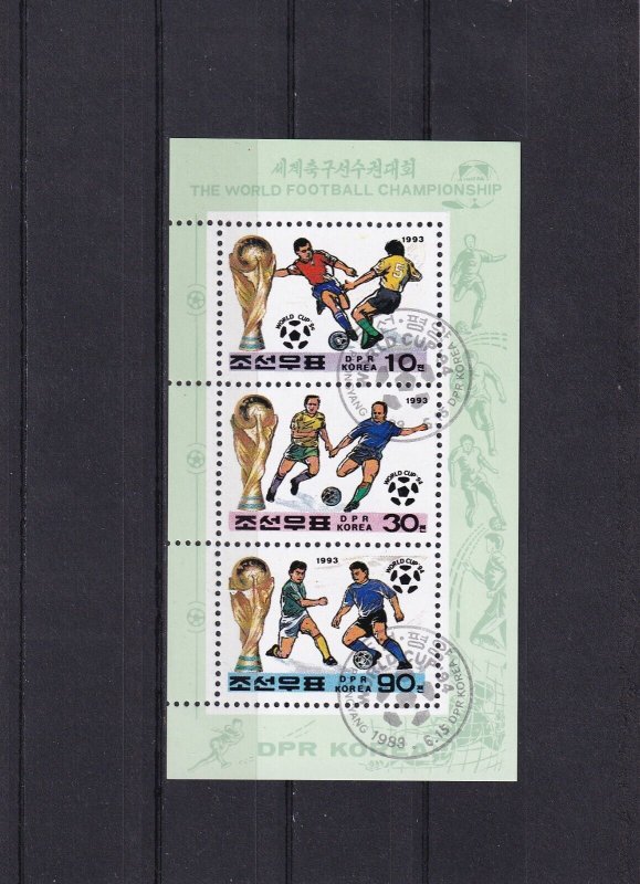 SA16e Korea 1993 World Soccer Championship '94 used minisheet