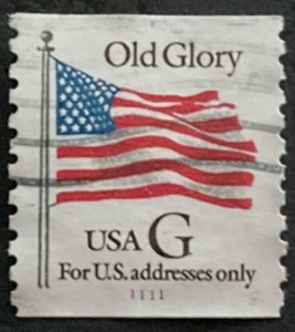 US #2889 Used Coil PNC Single #1111 “Old Glory” Flag L35