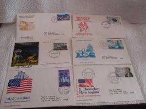 FOREIGN FIRST DAY COVER COLLECTION 1976 US BICENTENNIAL 90 DIFFERENT FDCS  $90