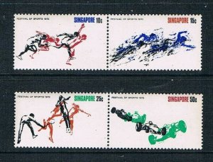 Singapore 1970 Festival of Sports - Pairs - SC 122-125 SG 139-142 MNH