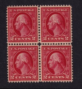 1912 Sc 406 2c carmine MNH VF nice original gum, block of 4