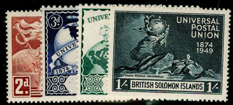 BRITISH SOLOMON ISLANDS SG77-80, COMPLETE SET, VLH MINT. UPU