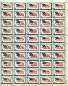 SCOTT 1098 FLAG 48 STARS LONG MAY IT WAVE 4ct 50 STAMP SHEET