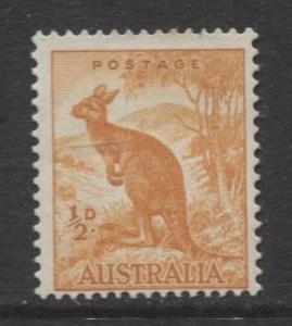 Australia - Scott 166 -  Kangaroo -1942- MVLH - Perf.15 x14 - Single 1/2d stamp