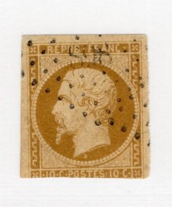 France - Sc# 10 Used (just in at bottom)          -        Lot 1225008