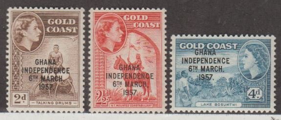 Ghana Scott #25-26-27 Stamps - Mint NH Set