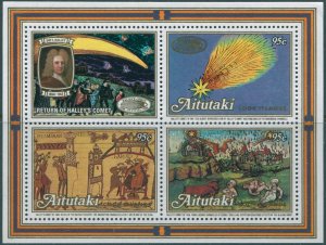 Aitutaki 1986 SG540 Halley's Comet MS MNH