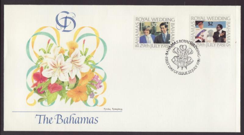 Bahamas 490-491 Royal Wedding Fleetwood U/A FDC