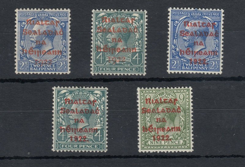 Ireland 1922 Definitive Mint Set Red O/P MH J6291