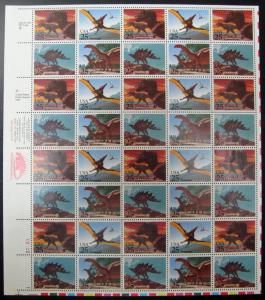 US #2425b Dinosaurs Sheet of 40; MNH (28.00)