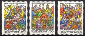 Vatican 1990 Missionary Activity of Saint Willibrord Mi. 999/1001 MNH