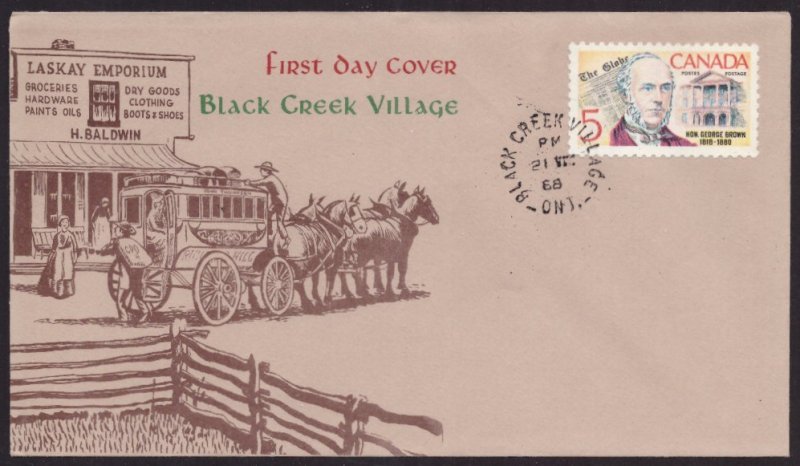 F509   CANADA   FDC # 484      Black Creek Village - George Brown Issue