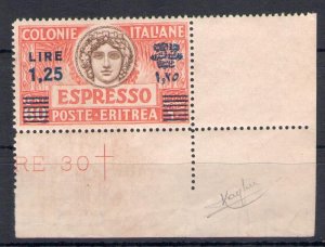 1935-37 Eritrea, Espresso no. 11 - Excellent centering - MNH** signed Raybaudi