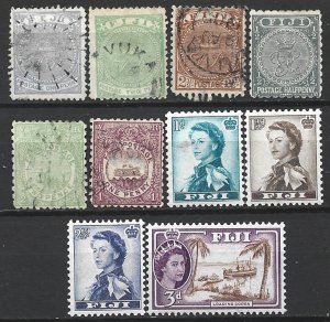 COLLECTION LOT 15777 FIJI 10 AC STAMPS 1878+ CV+$25