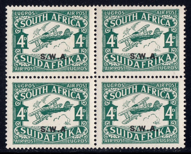 SOUTH WEST AFRICA —SCOTT C1,C1a — 1930 4d AIRMAIL W/MISSING STOP — MH — SCV $110