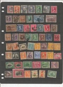 US COLLECTION ON STOCK SHEET, 1800'S ON