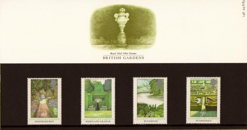 PRESENTATION PACK PP125 1983 - BRITISH GARDENS (printed no.146)