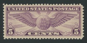 USA C12 - 5 cent Winged Globe perf 11 - VF + Mint never hinged