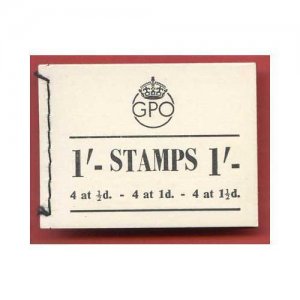 1/- Stamp Booklet SG BD8