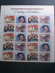 ​UNITED STATES-1993 SC#2771-4  AMERICAN MUSICIANS -MNH FULL SHEET VERY FINE