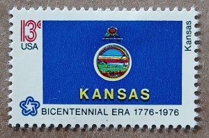 United States #1666 13c Kansas State Flag MNG (1976)