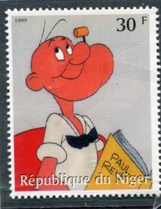 Niger 1999 POPEYE The Tailor Man 1 value Perforated Mint (NH)