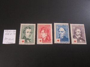 Finland 1948 Sc B87-90 Red Cross set MNH