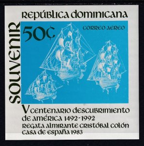 Dominican Republic C391 Ships Souvenir Sheet MNH VF