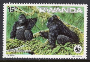 Rwanda 1209 Gorillas MNH VF