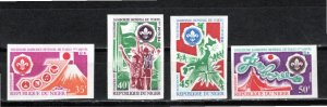 Niger 1971 MNH Sc 239-42 IMPERFORATE