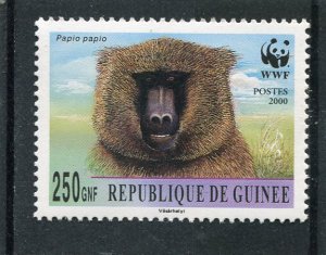 Guinea 2000 WWF MONKEY BABOON 1 value Perforated Mint (NH)