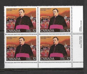 CANADA - 1983 ANTOINE LABELLE LOWER RIGHT PB - SCOTT 998 - MNH