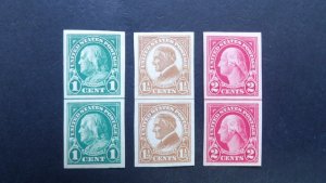 #575 576 577 Imperforated Horizontal Line Pairs MNH OG VF/XF New Mounts #1a