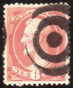 1882, US 6c, Used, Very nice centered, Fancy cancel, Sc 208