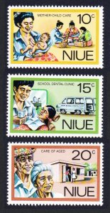 Niue Personal Services 3v 1977 MNH SC#196-198 SG#216-218