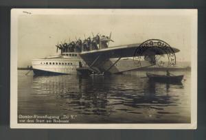 1931 Bodensee Germany DOX RPPC Postcard Cover to Czecoslovakia Bermuda to US FFC