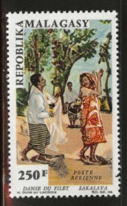 Madagascar Malagasy Scott C83 MH* 1966 dance stamp