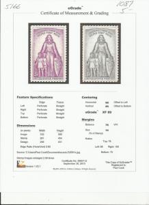 # 1087 MINT NEVER HINGED POLIO     XF+