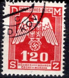 Bohemia and Moravia Scott # O19, used