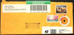 U.S. Used Stamp Scott #4268 $4.80 Mt Rushmore on Certified Mail Cover. Choice!