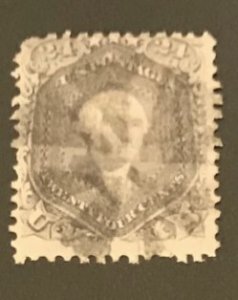 1863 Sc. 78b gray used with circle of wedges cancel, Cat. Val. $425.00